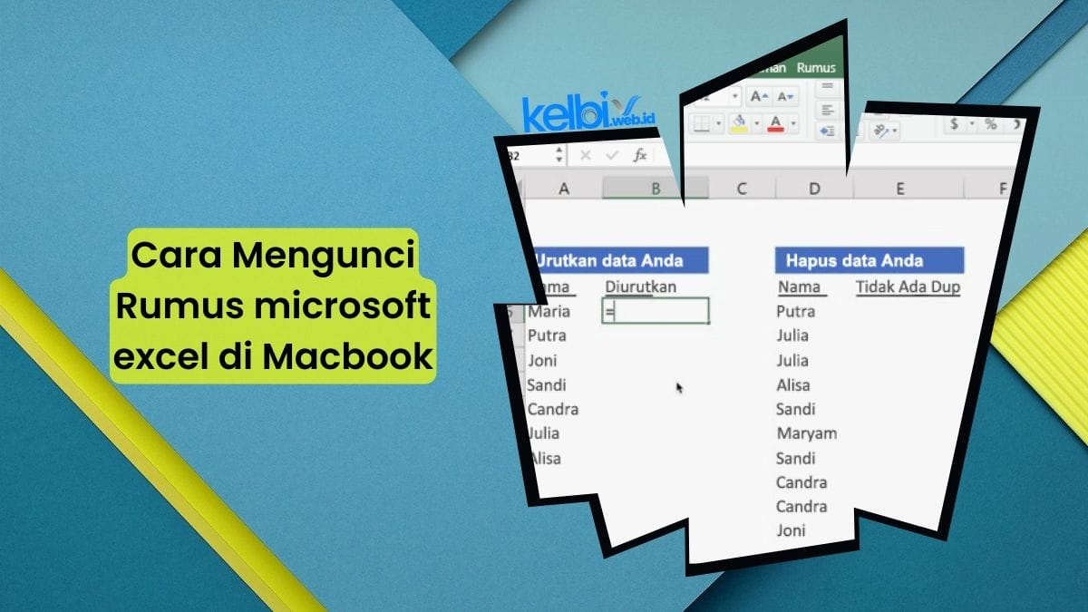 Cara Mengunci Rumus microsoft excel di Macbook